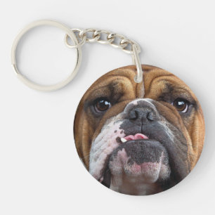 English Bulldog  Throw Pillow Keychain