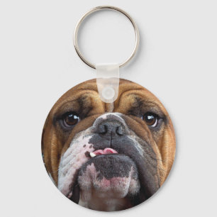 English Bulldog  Throw Pillow Keychain