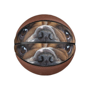 English Bulldog Throw Pillow Mini Basketball