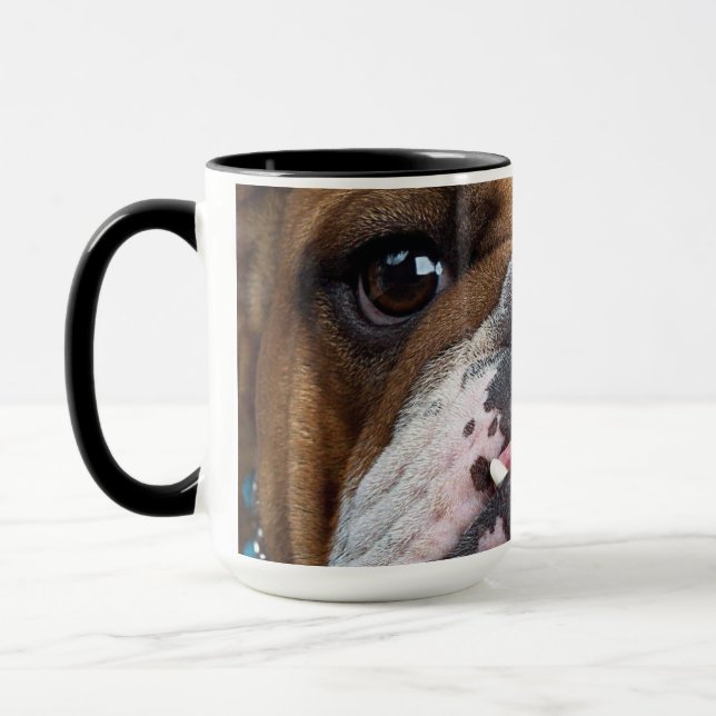 English Bulldog  Throw Pillow Mug (Left)