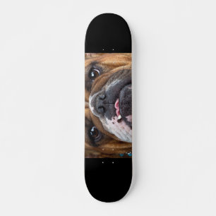 English Bulldog  Throw Pillow Skateboard
