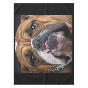 English Bulldog Throw Pillow Tablecloth
