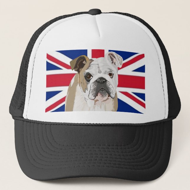English Bulldog Trucker Hat (Front)