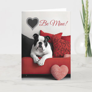 English Bulldog Valentine Card