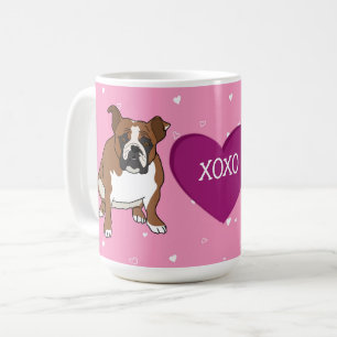 English Bulldog Valentines Day Coffee Mug