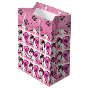 English Bulldog Valentine's Day Medium Gift Bag
