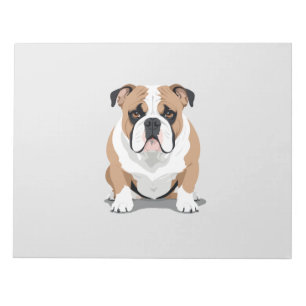 English Bulldog Vector Art illustration Notepad