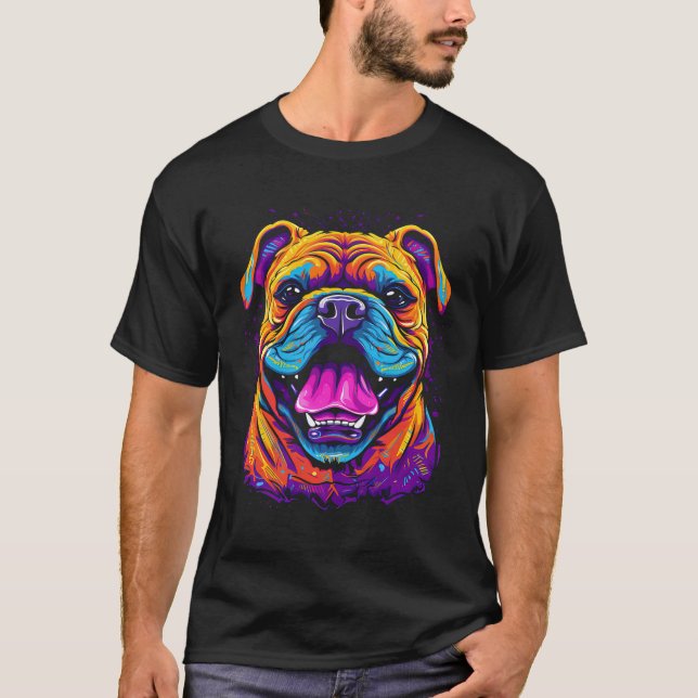 English Bulldog Vintage Style T-Shirt (Front)