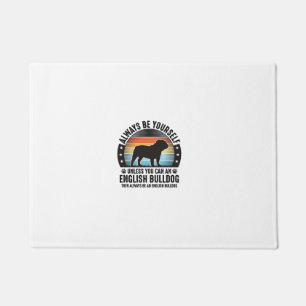 English Bulldog Vintage Sunset Dog Lover Shirt Des Doormat