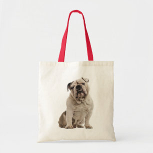 English Bulldog White And Tan Puppy Dog Tote Bag