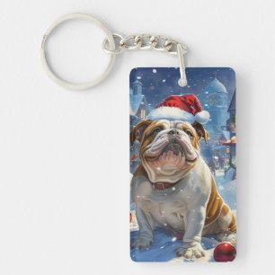 English Bulldog Winter Wonderland Christmas Joie