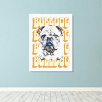 English Bulldog with Retro Font