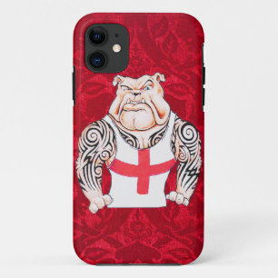 English Bulldog with Tribal Tattoos iPhone 11 Case