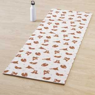English bulldog yoga pose mat