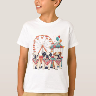 English Bulldogs At A Carnival T-Shirt