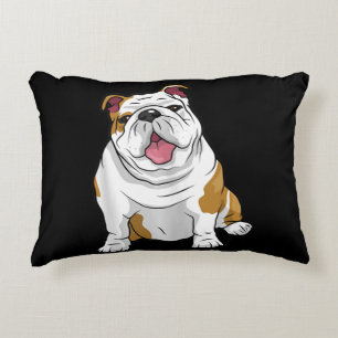 English Bulldogs Awesome Funny Bulldog Pups Dogs Accent Pillow