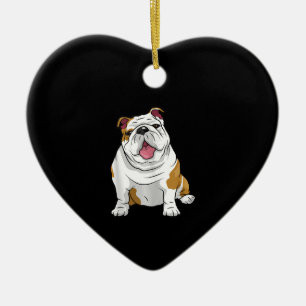 English Bulldogs Awesome Funny Bulldog Pups Dogs Ceramic Ornament