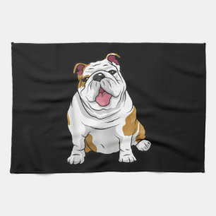 English Bulldogs Awesome Funny Bulldog Pups Dogs Kitchen Towel