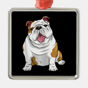 English Bulldogs Awesome Funny Bulldog Pups Dogs Metal Ornament
