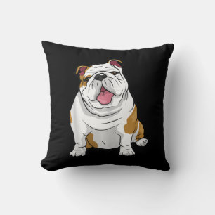 English Bulldogs Awesome Funny Bulldog Pups Dogs Throw Pillow