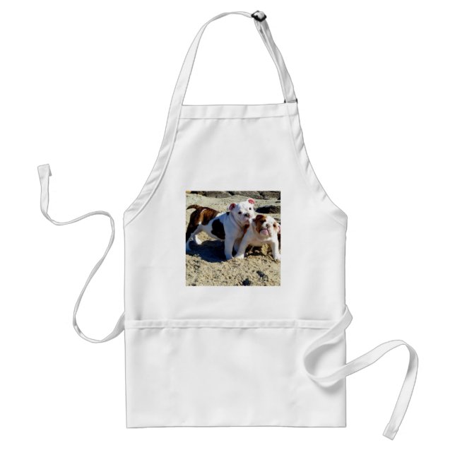 English Bulldogs Puppy Love! Standard Apron (Front)