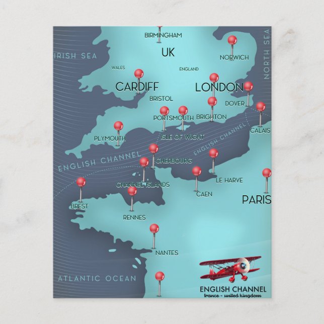 English Channel Nautical Map (Front)