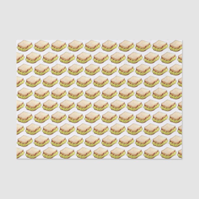English Chip Shop Butty Sandwich Takeaway UK Food Tissue Paper (Front)