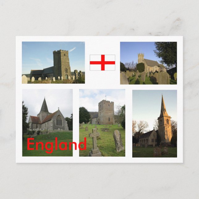 English Church Scenes - Customized Postcard (Front)
