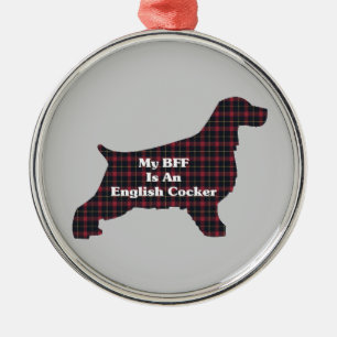 English Cocker BFF Metal Ornament