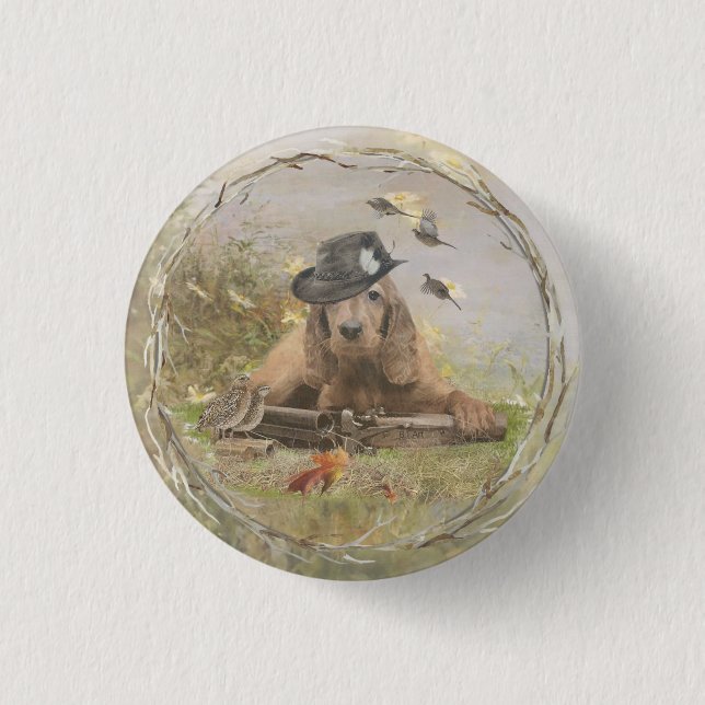 English Cocker Spaniel   1 Inch Round Button (Front)