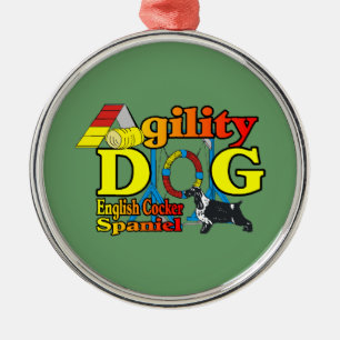 English Cocker Spaniel Agility Metal Ornament