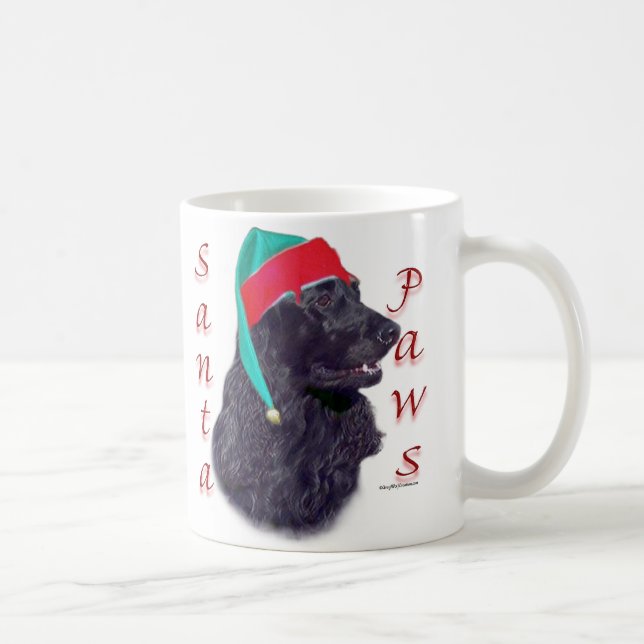 English Cocker Spaniel (blk) Santa Paws Coffee Mug (Right)
