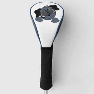 english cocker spaniel blue roan peeking cartoon golf head cover
