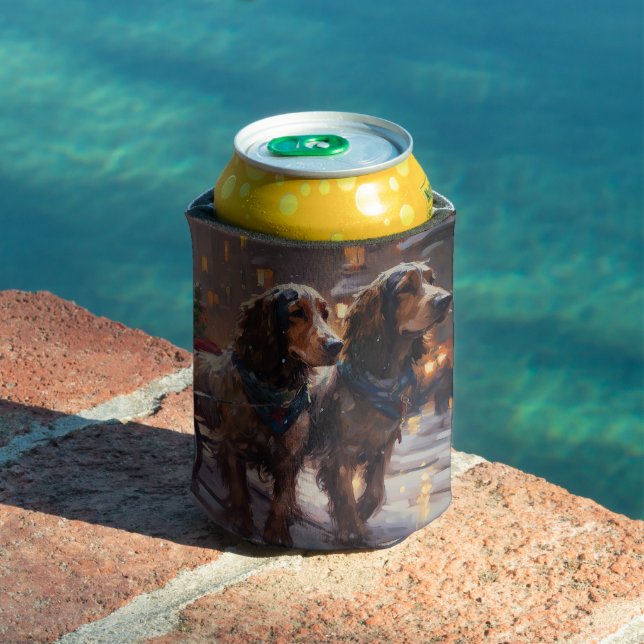 English Cocker Spaniel Christmas Festive Season Can Cooler (In Situ Pool)