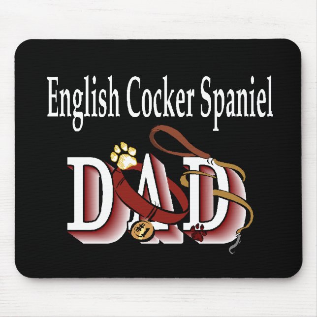 English Cocker Spaniel DAD Gifts Mouse Pad (Front)