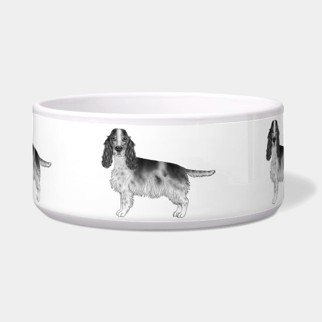 English Cocker Spaniel Design In Black And White (Front)