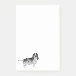 English Cocker Spaniel Design In Black And White Post-it Notes