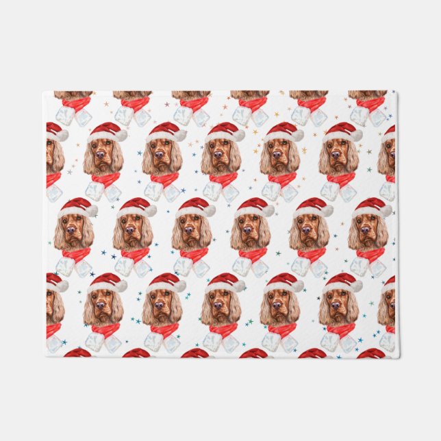 English Cocker Spaniel Dog Breed Christmas Doormat (Front)