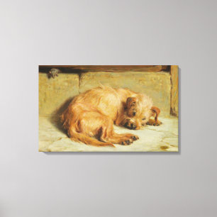 English Cocker Spaniel Dog (by Briton Rivière) Canvas Print
