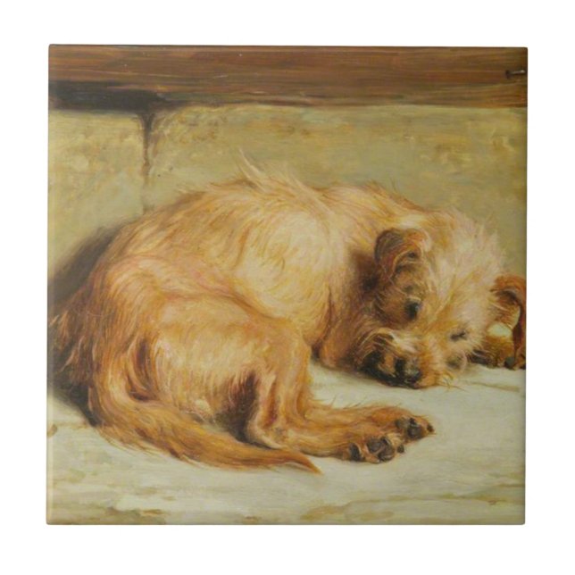 English Cocker Spaniel Dog (by Briton Rivière) Tile (Front)