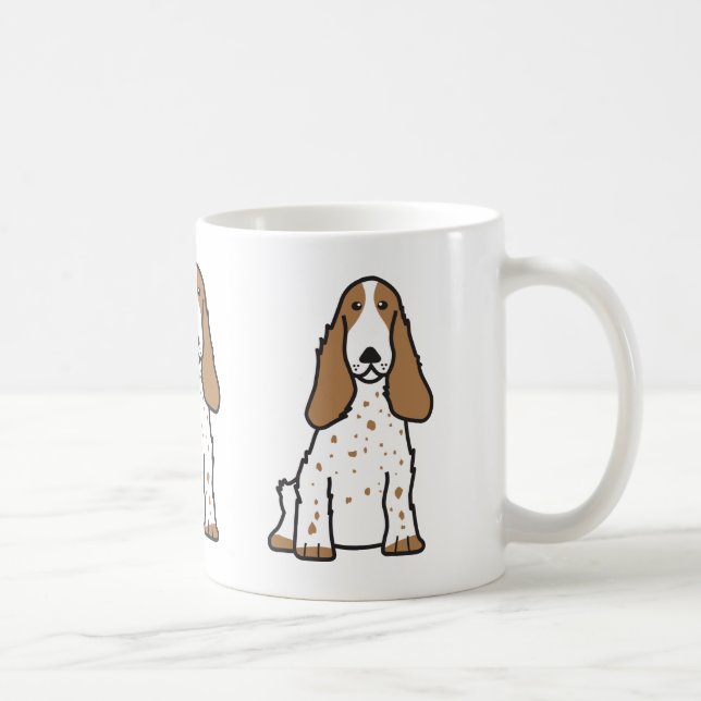 English Cocker Spaniel Dog Cartoon Coffee Mug (Right)