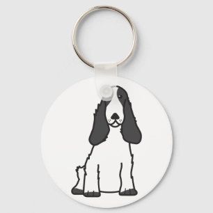 English Cocker Spaniel Dog Cartoon Keychain