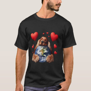 English Cocker Spaniel Dog Earth Day Hug Love Owne T-Shirt