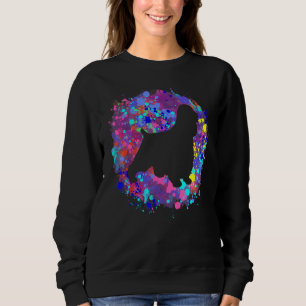 English Cocker Spaniel Dog Pink Watercolor Art Sweatshirt