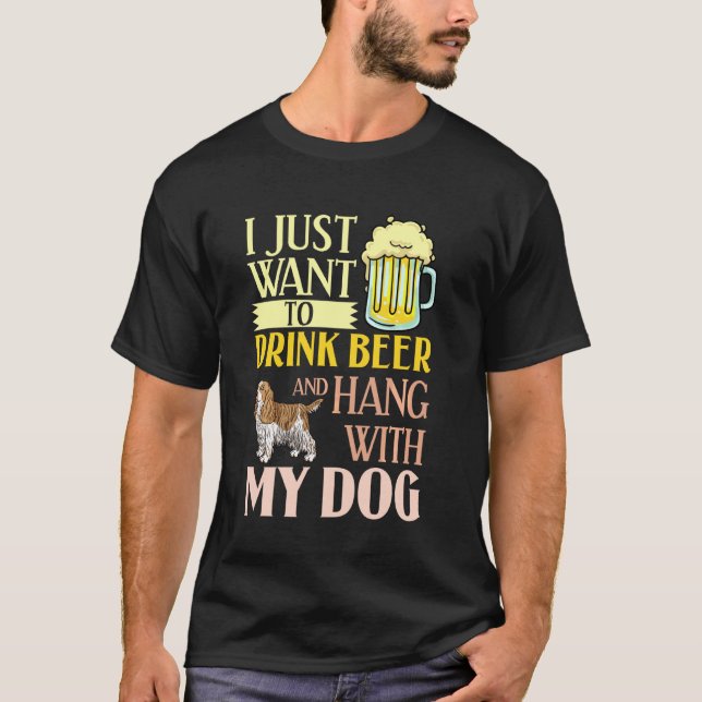 English Cocker Spaniel Dog Puppies Owner T-Shirt (Front)
