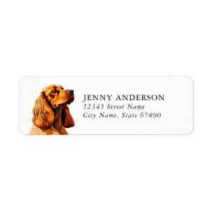 English Cocker Spaniel Dog Return Address Labels