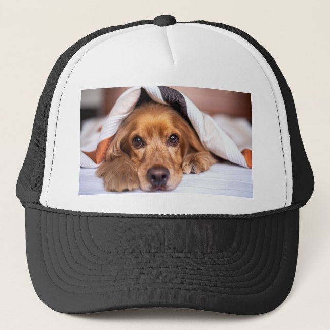 English Cocker Spaniel Dog Trucker Hat (Front)