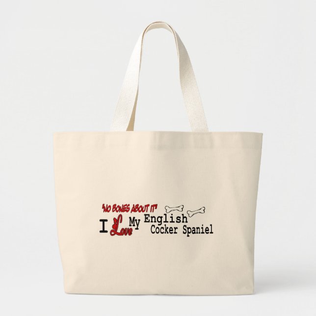 English Cocker Spaniel Gifts Large Tote Bag (Front)