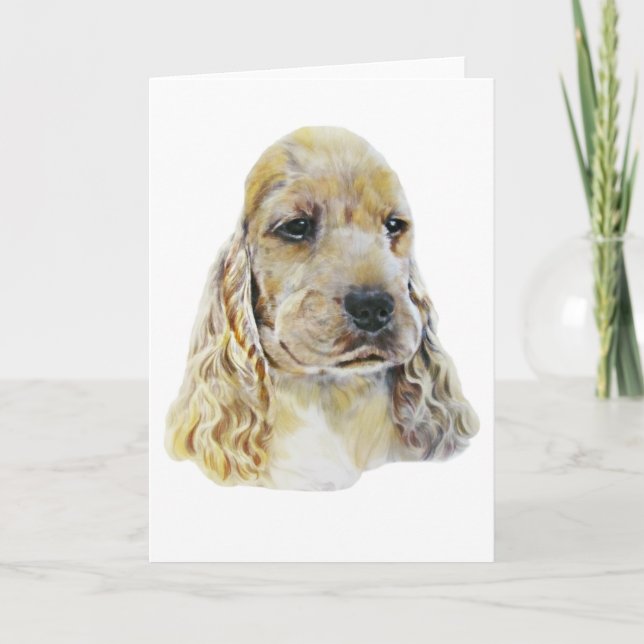 English Cocker Spaniel Holiday Card (Front)