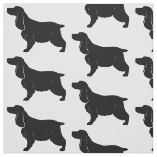 English Cocker Spaniel in Silhouette Fabric